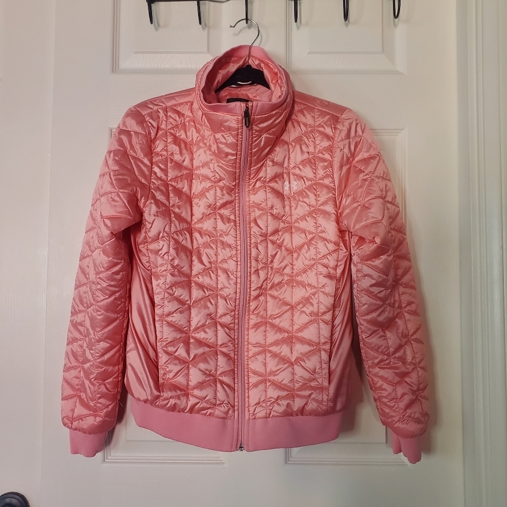 Under Armour UA Storm ColdGear Reactor Performance Jacket Pink Quilted Small